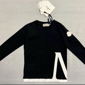 Moncler Kids Black Long Sleeve Tee . Size - 12